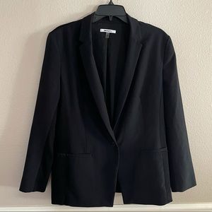 DKNYC Black One-Button Closure Blazer Jacket